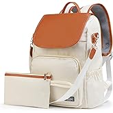 Fmeida Anti-Theft Backpack for Women Convertible Backpack Purse- 3-in-1 Laptop Bookbag for Work College, Cream