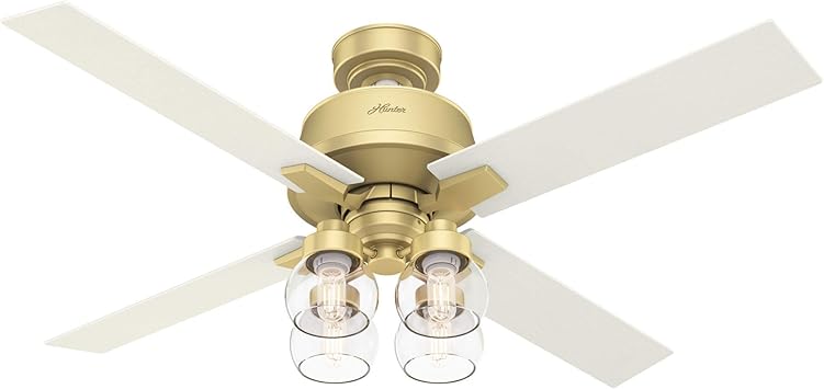 modern brass ceiling fan