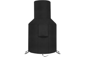 SIRUITON Patio Chiminea Cover - Durable, Weather-Proof Chiminea Fire Pit Cover , Heavy Duty 600D Oxford Water-Resistant chiminea outdoor fireplace Covers