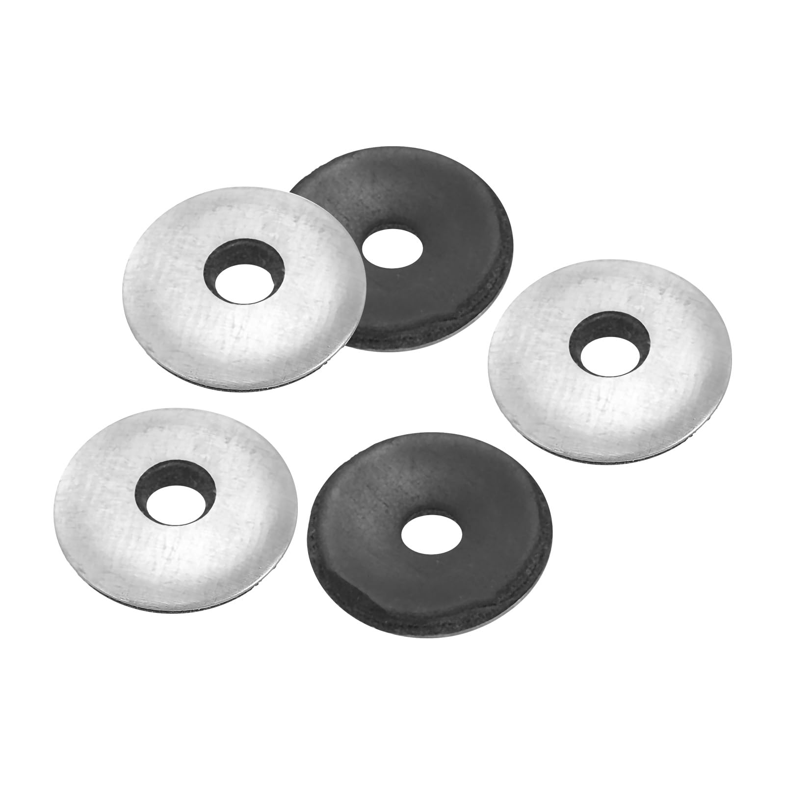 PATIKIL 7/32"x3/4" EPDM Bonded Sealing Washers, 100 Pieces Galvanized Neoprene Rubber Backed Screw Gasket for Industrial Home Machinery Ships Roof (#12)