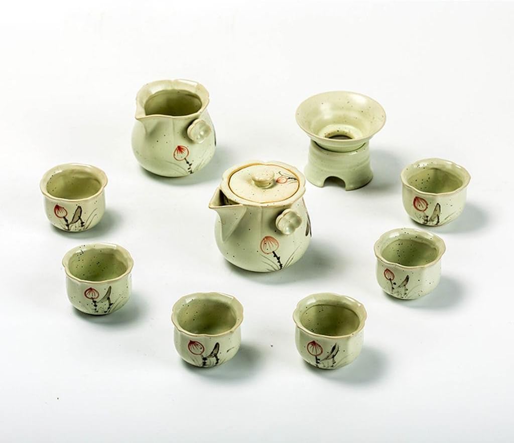 Dehua China Ceramics Vintage stoneware ceramics, China gongfu tea set 9 pieces, a models