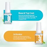 TOMICCA Dipping Top & Base Coat and Activator 15ml Set for Dip Powder view 3