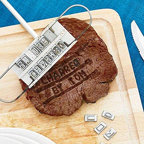 Harlov BBQ Meat Branding Iron with Changeable Letters Outdoor Picnic Patio Grilling Smoking Accessory Quality Grilling Accessory, Grilling Tool,Perfect Outdoor Quality Grilling Accessory