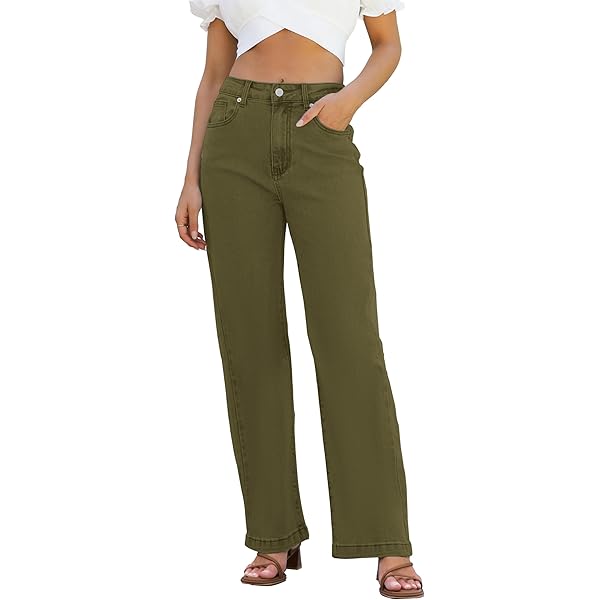 thumbnail image 2 of Women’s Halara Flex™ High Waisted Pockets Baggy Wide Leg Washed Casual Jeans - Halara 2 of 12