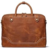 TUZECH Leather Handmade Laptop Messenger Bag Office Briefcase College Bag Leather Bag for Men and Women (16 Inches)