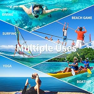 Schnorchelmasken 61TobLesRUL. SS300 Obermaterial: 92% Polyester + 8% Spandex.Das perfekte Material erleichtert dem Benutzer das An- und Ausziehen und gibt Ihnen ein angenehmes Gefühl. der glatte stoff hat eine gute elastizität am obermaterial und ist schnell trocknend, was sehr gut für wassersport geeignet ist.
Innenmaterial: Mesh + Polyester + Elasthan.Atmungsaktiv, Leicht und komprimierbar für einfaches Packen, Komfort für die Freizeit oder andere Sportarten.
Sohle: Gummi,Die rutschfeste Gummisohle ist weich und dick und schützt Ihre Füße vor Steinen und Steinen. Die Laufsohle des Wasserschuhs ist besser als andere Verschleißteile und verschleißfester.