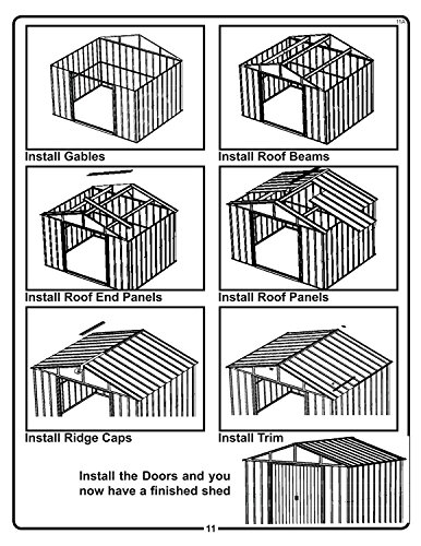 Arrow Arlington High Gable Steel Storage Shed, Eggshell 
