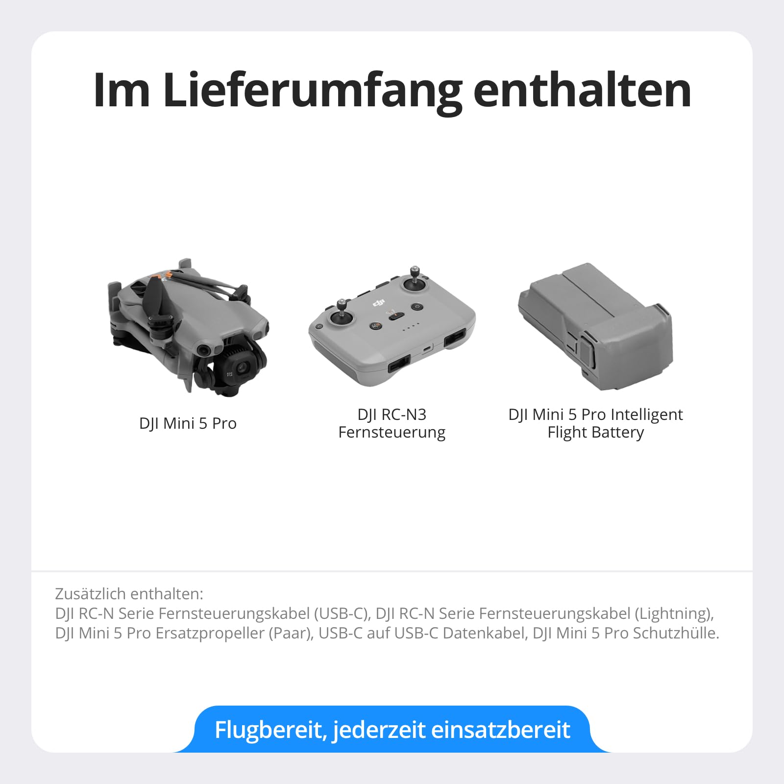 DJI Mini 5 Pro, Ultraleichte Drohne mit Kamera, 1-Zoll CMOS, C0 8