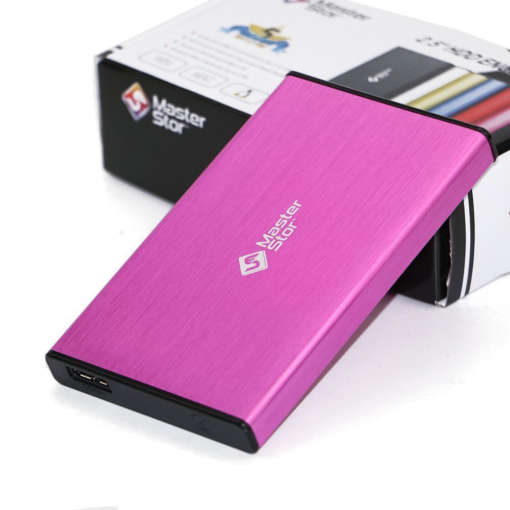MasterStor 120 GB External Hard Disk Drive USB 3.0 Super-Fast 2.5-inch SATA Laptop Hard Drive Portable Hard Drive Pink