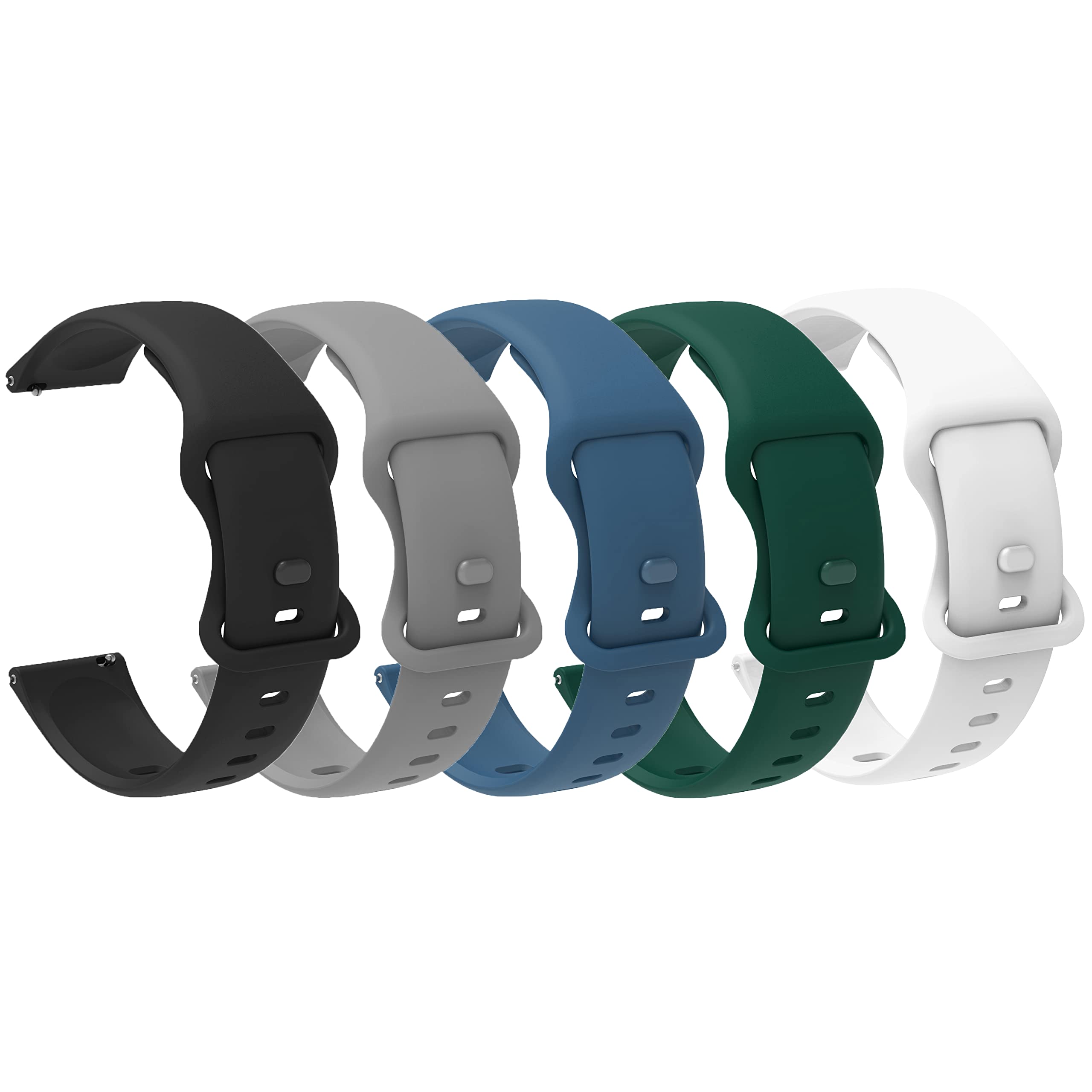 Blueshaweu Compatible for P66D Smart Watch 1.85 Inch Band, New Soft Silicone Sport Replacement Straps, Rose Gold, 5 pack