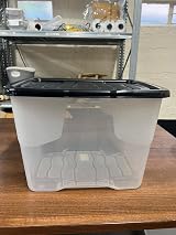 TENLITE Pack of 3 10L Curve Clear Storage Box with Black Lid view 5