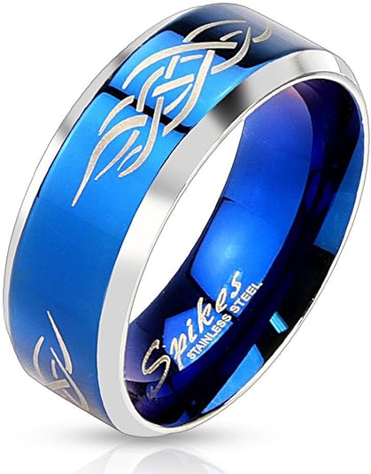 JewelryWe Bague Homme Acier Inoxydable Noir Rétro Amitié