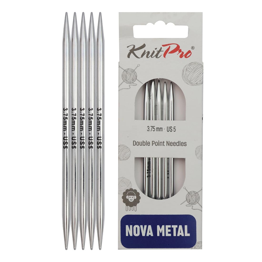 KnitPro Nova Double Pointed Needles 5" (12.5cm) | 3.75mm
