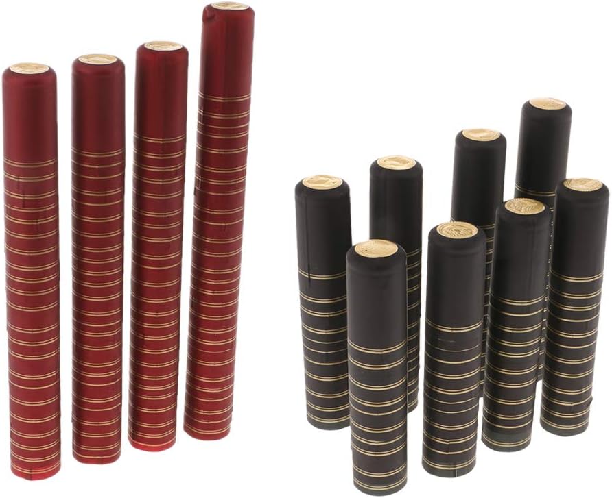 FLAMEER 200pcs/Set Heat Shrink Capsules Wine Bottle Caps Covers Sleeves PVC Material 32mm Diameter