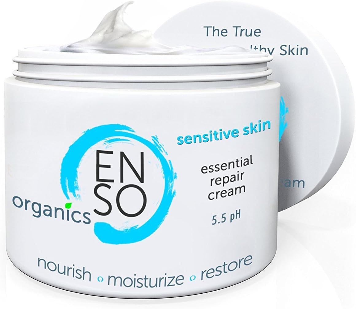 Face Moisturizer for Sensitive Skin With Aloe Vera Coconut Oil Cocoa Butter & Manuka Honey - Anti Wrinkle & Skin Lightening Cream for Dry & Damaged Skin - Skin Rejuvenating Dark Spot Corrector (4 oz)