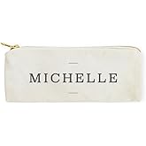 The Cotton & Canvas Co. Personalized Modern Name Small Cosmetic Case and Travel Pouch for Office and On the Go