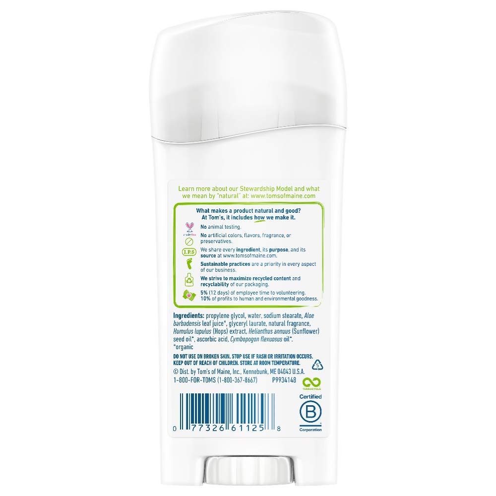 Tom's of Maine Long-Lasting Natural Deodorant, Aluminum Free Deodorant, Deodorant for Women, Fresh Apricot, 2.25 Ounce, 3-Pack : Beauty