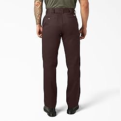 Dickies Mens 874 Flex Work Pants, Dark Brown, 36W x