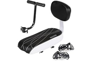 Bicycle Rear Back Seat Cushion Armrest Footrest Set, Universal Bike Back Shelf Seat Cushion, Soft Leather Bicycle Rear Seat P