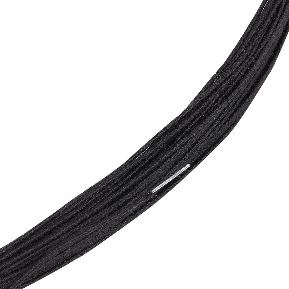 BENECREAT 20m/21.87 Yard Black Cotton Covered Making Thread, Cotton Covered Floral Thread with Wire Inside, For Sewing Supplies Brim Making Accessories, Diameter: 1mm