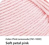 (3 Pack) Lion Brand 24/7 Cotton Yarn Pink Lemonade 100g 170m Lightweight view 2