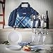 VonShef 6 Person Deluxe Picnic Holdall Bag with Cooler Compartment Includes Plates, Cutlery, Glasses & Tableware