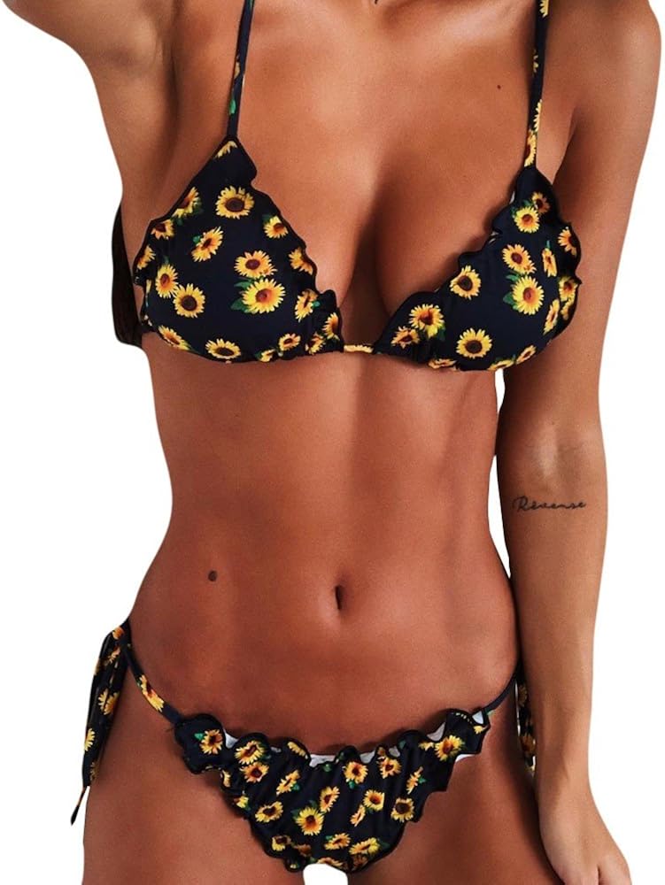 sunflower push up bikini