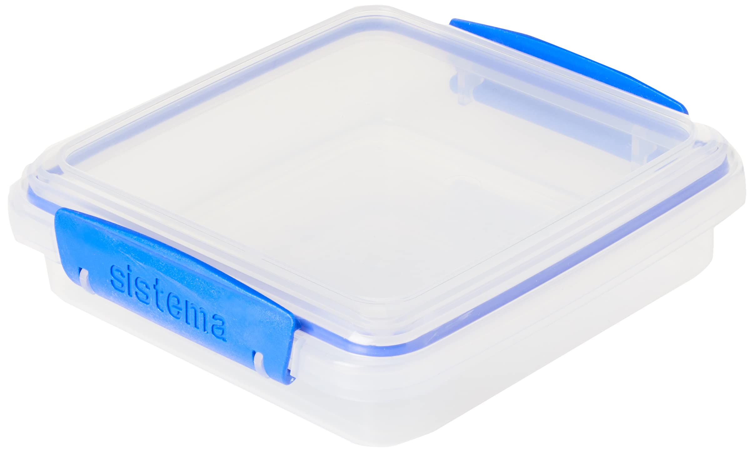 Sistema 1645ZS KLIP IT Food Storage Container/Sandwich Box, 450 ml, Blue/Transparent