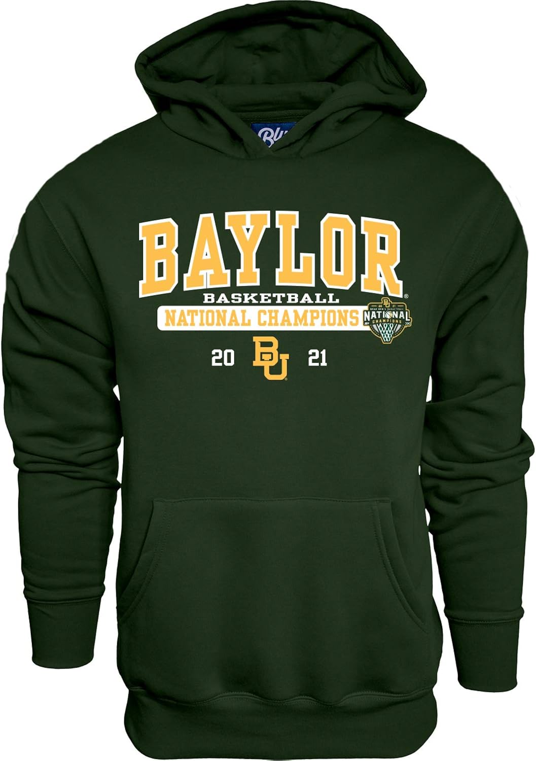Blue 84 Kids' Baylor Bears National Basketball Championship Hoodie 2021 : Clothing