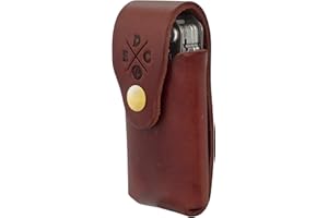1791 EDC Multitool Sheath, American Leather Multitool Pouch for Belts with Snap, Compatible with Full Size Leatherman, SOG and Gerber. Max Size = 4" Long