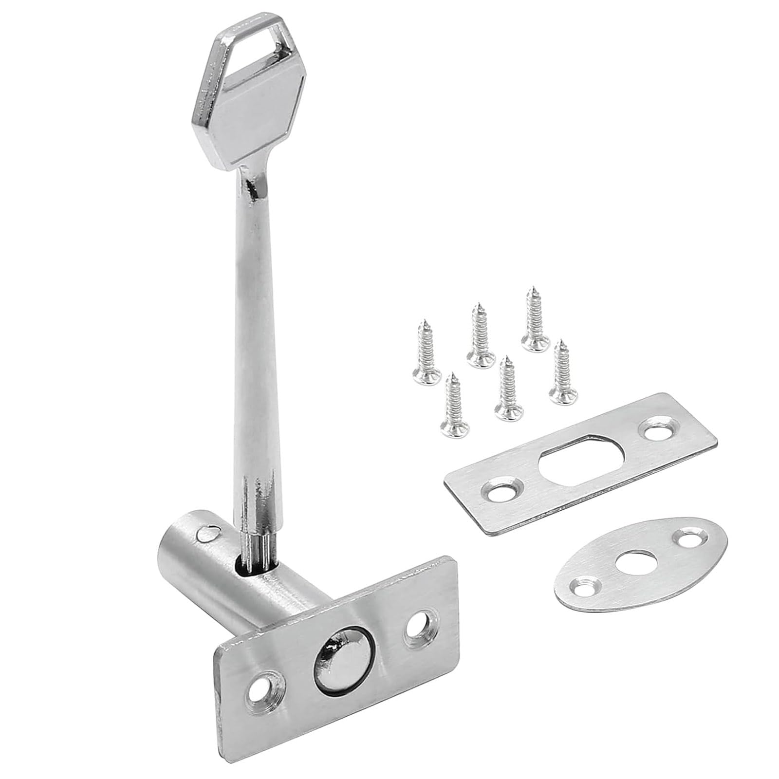 Recogwood Stainless Steel Hidden Mortise Fire Door Lock with Key and Screw for Fire Doors Frame Invisible Doors