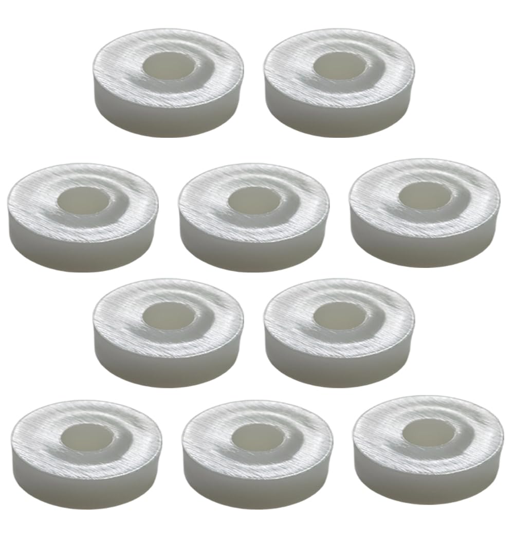 M10 Wide White Nylon Spacers Insulating Washers for M5 M6 M8 M10 Screws, M10 x (OD)25mm x (H)10mm Pack of 10