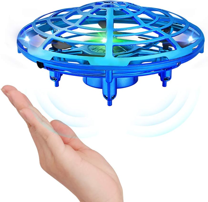 Growsland Hand Operated Drones Toys for Boys and Girls, Infrared Induction Flying Helicopter Ball Drone with LED Light UFO Toys Gifts for Indoor and Outdoor