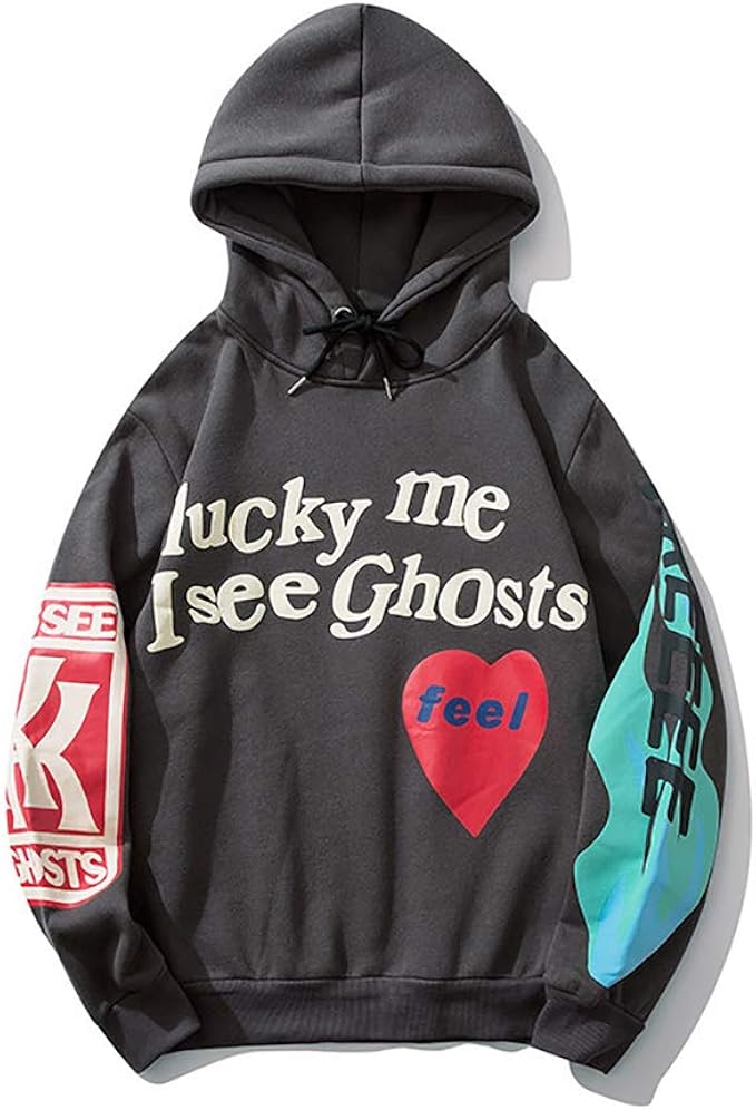 FZ FUTURE Lucky Me I See Ghosts Hoodies Sweatshirt Pullover, Long ...