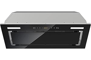 FIREGAS Range Hood Insert 30 inch 600CFM,Ducted/Ductless Convertible Stove Vent Hood with Gesture Sensing and Touch Control,LED Lights,Tempered Glass,Kitchen Hood included Charcoal Filters