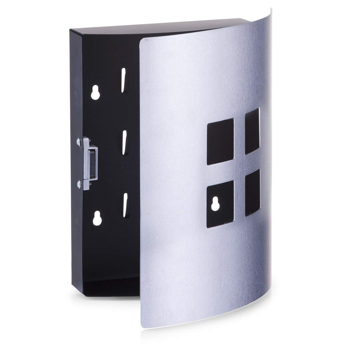 Zeller "Square Design Key Box, Silver, 21.5 x 6.5 x 24.5 cm