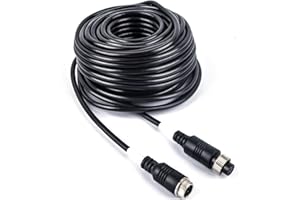 XENOCAM 16FT 5M Car Video Extension Cable 4-Pin Aviation Waterproof Shockproof for CCTV Rearview Camera Truck Trailer Camper 