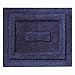 mDesign Soft Microfiber Polyester Bathroom Spa Rug Set - Water Absorbent, Machine Washable, Plush, Non-Slip - Includes 3 Rectangular Accent Rugs, Contour Mat, Toilet Lid Cover - Set of 5 - Navy Blue