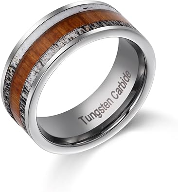 Wild Turkey Ring Turkey Tracks Rings Deer Hunting Ring Fishing Ring Silver Tungsten Ring Silver Wedding Band Hunting Ring Deer Hunting Wedding Band Deer Tracks Ring