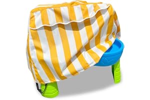 ANartcle Kids Water Table Cover,100% Waterproof Heavy Duty Sand & Water Table Covers,Fit for Step2 Rain Showers Splash Pond Water Table,Outdoor Water Table Toys Cover(Yellow Stripes-Cover Only)
