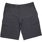 Weatherproof Vintage Mens Comfort Stretch Utility Cargo Shorts Adjustable Belt (Dark Cloud, 34)