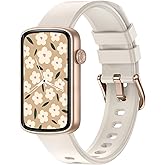 SHANG WING Fitness Watches for Women, LYNN2 Fitness Tracker with Heart Rate Monitor Blood Oxygen/Sleep Tracker Pedometer, Slim Step Tracker Watch for iOS/Android Phones Waterproof (Milky White)