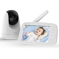 Baby Monitor, VAVA 720P 5" HD Display Video Baby Monitor with Camera and Audio, IPS Screen, 900ft Range, 4500 mAh Battery, Two-Way Audio, One-Click Zoom, Night Vision and Thermal Monitor