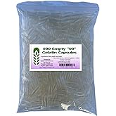 Capsule Connection USA-MADE 500 Bulk Empty Gelatin Capsules, 00 Size resealable bag