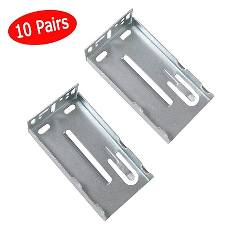 Kingo Home 10 Pairs Hardware Rear Mounting Brackets For Drawer