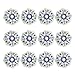 MarryAcc Berry Conchos with Screws Metal Flower Rhinestone Conchos 12 Pieces (Color 12)