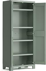 Keter Planet Outdoor Tall Cabinet Green Multi Purpose Garage Storage view 4
