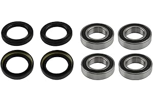 labwork Both Front Wheel Bearing and Seal Kit Replacement for Yamaha Wolverine Big Bear Grizzly Kodiak 350 400 450 Rhino 450 