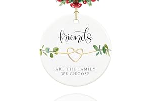 ZCAIGOO HOME Friends Ornaments 2024, Friendship Ornaments for Women, Friend Gifts for Women, 2.9" Ceramic Friend Christmas Ornament 2024