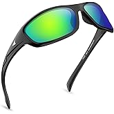 KastKing Hiwassee Polarized Sport Sunglasses for Men and Women, Wrap Sunglasses for Fishing Cycling and Running,UV Protection